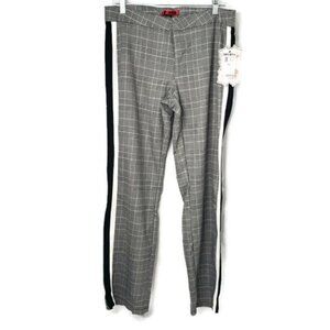 NEW Hot Kiss Plaid Pants Tuxedo Stripe Black White‎ Juniors Size 5 NWT School